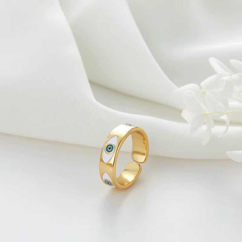 Gold-plated Eye Ring