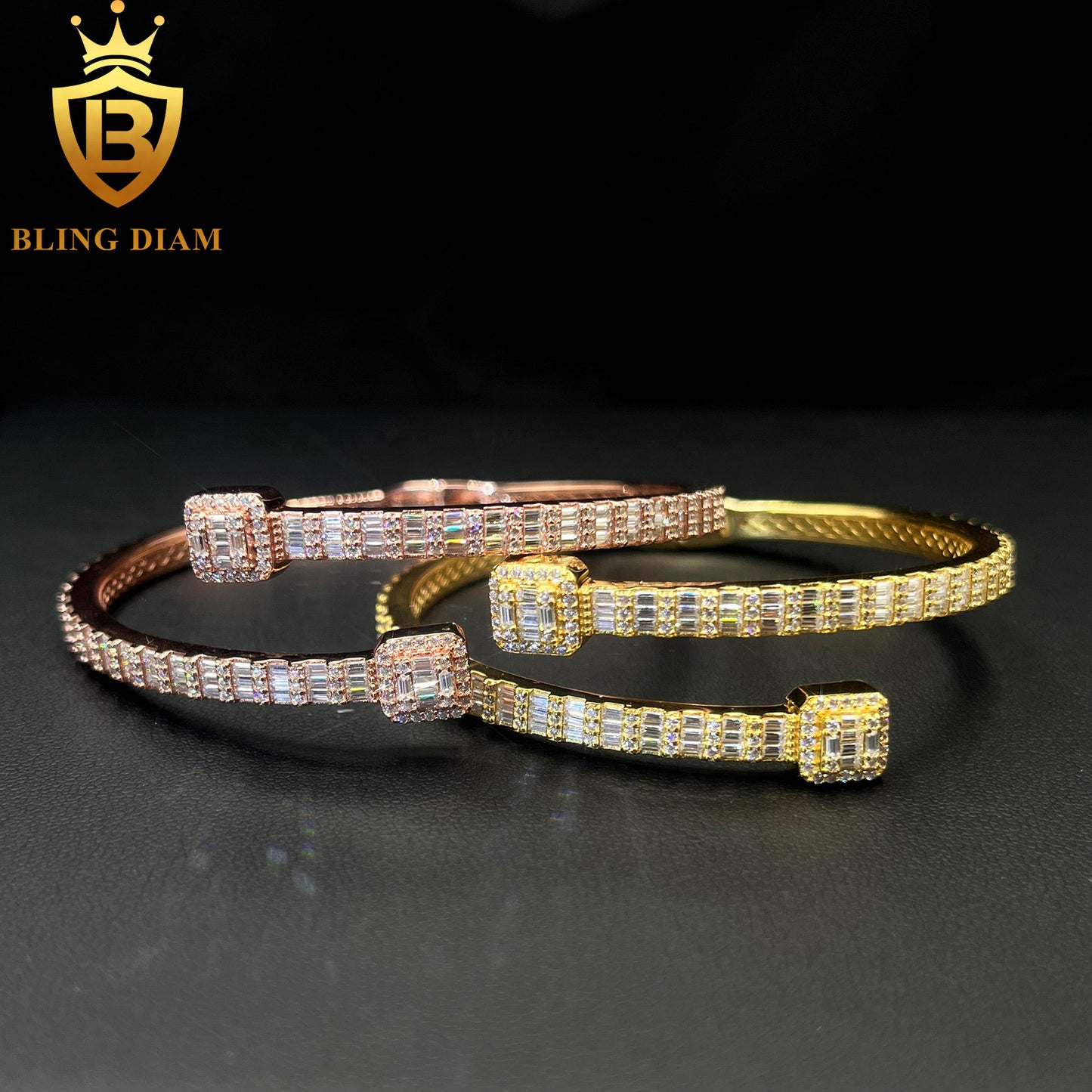 Rose Gold Moissanite Bangle