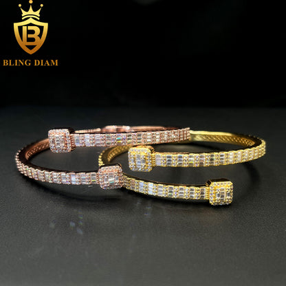 Rose Gold Moissanite Bangle