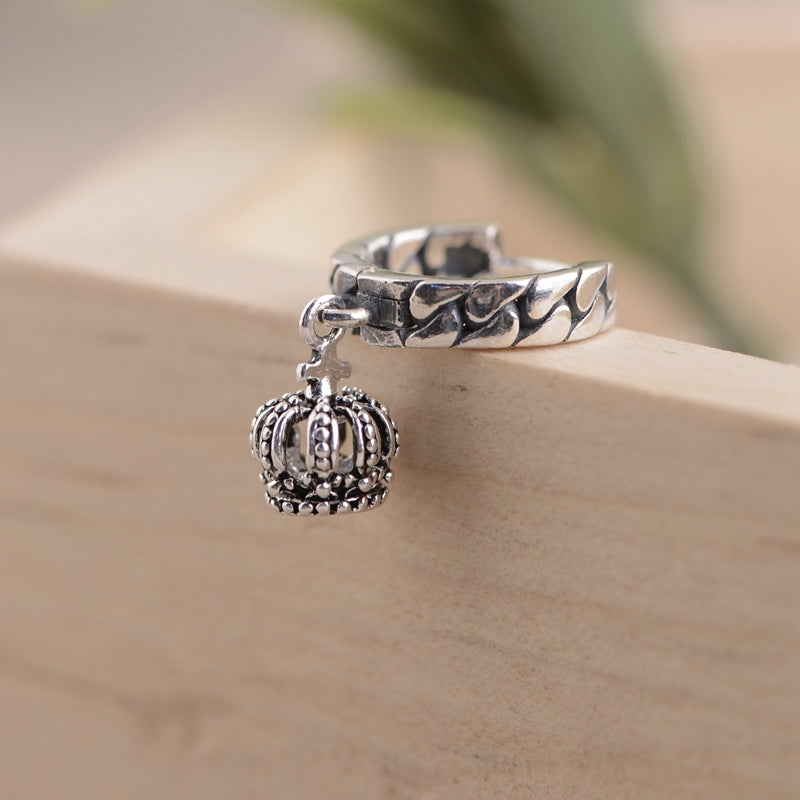 Crown Bear Drop Earrings