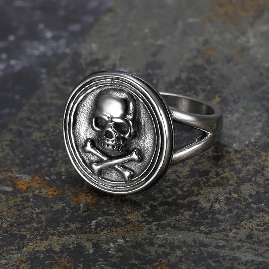 Pirate Crossed Bones Skull Ring