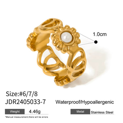Gold Pearl Ring