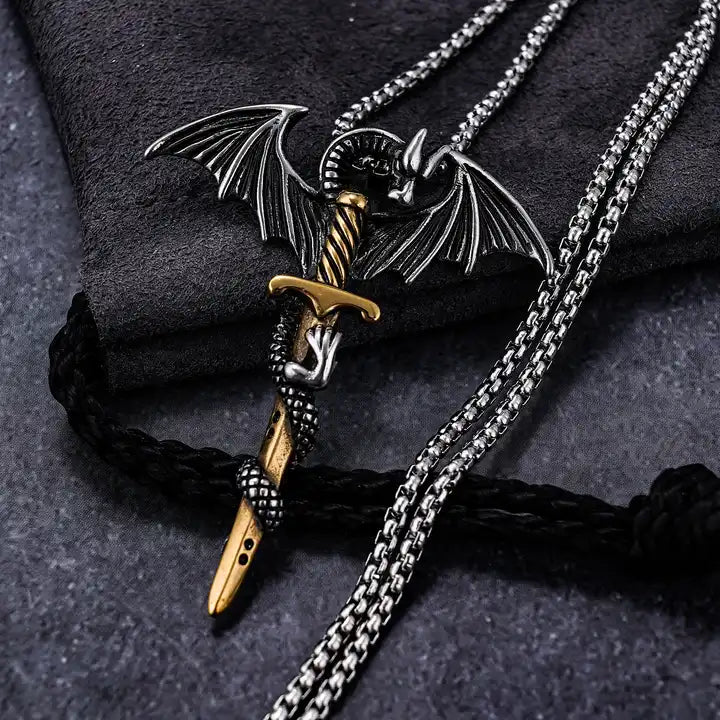 Sword Dragon Necklace