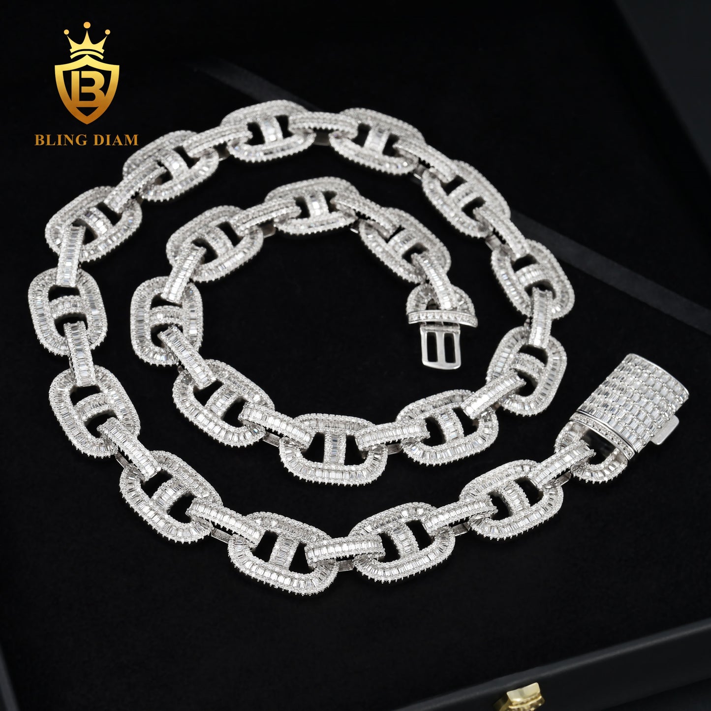 925 Sterling Silver Moissanite chain