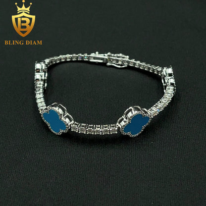 Multicolor Clover Tennis Bracelet