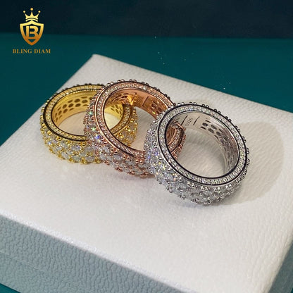 Iced-out hip-hop ring