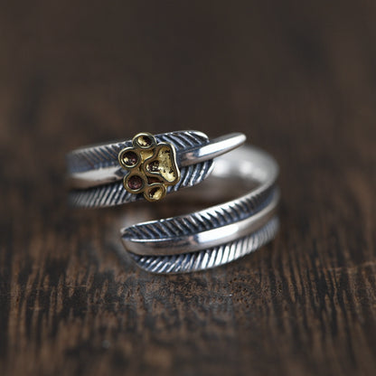Silver Feather Ring