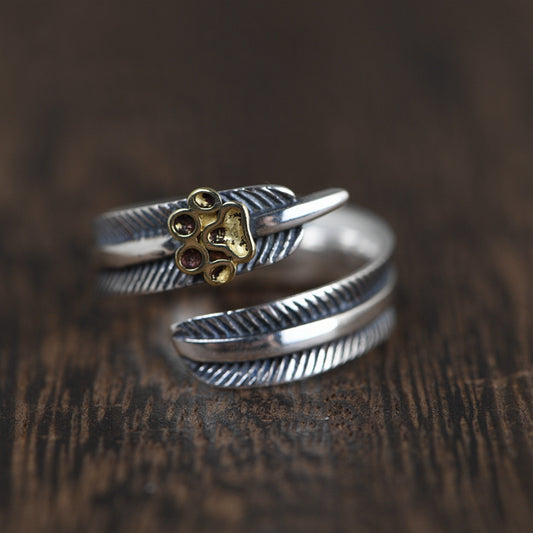 Silver Feather Ring