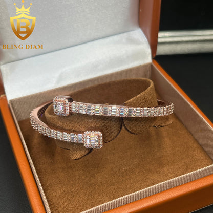 Rose Gold Moissanite Bangle