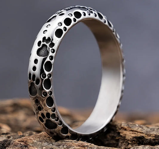 puppy paw print ring