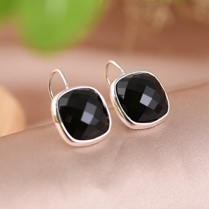 Black Agate Earrings