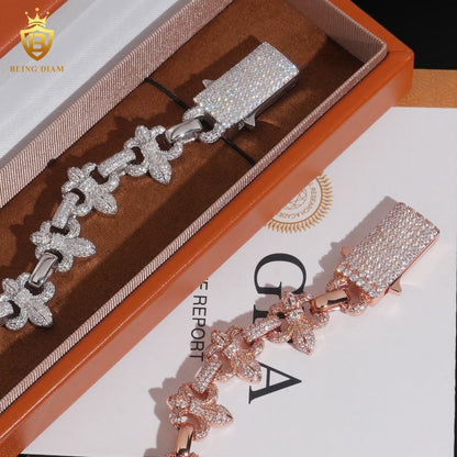 Cross Moissanite Cuban Bracelet