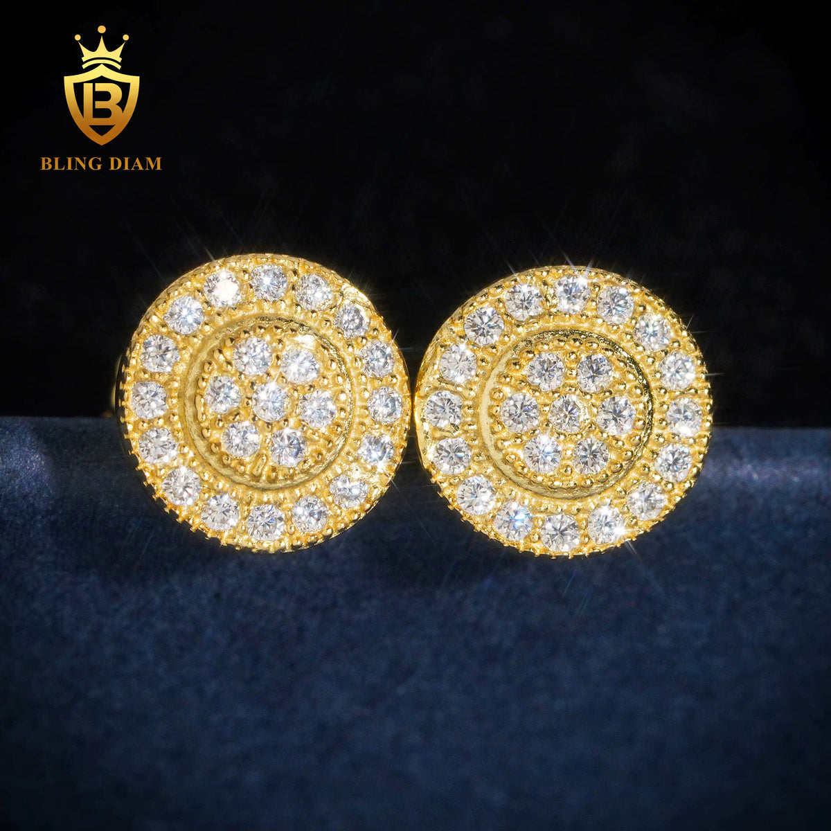 VVS Iced-Out Moissanite Stud Earrings