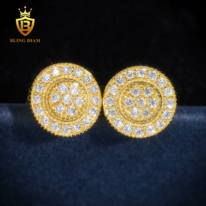 VVS Iced-Out Moissanite Stud Earrings
