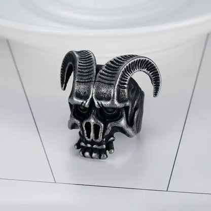 Silver Horned Ring