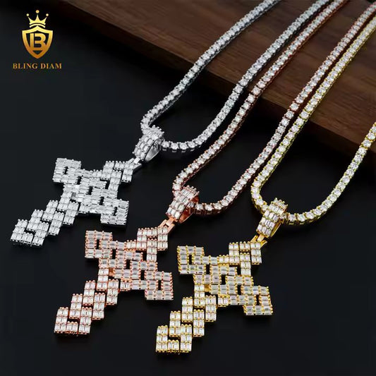 Baguette Cross Pendant