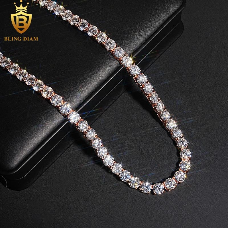 925 Sterling Silver Vvs1 Moissanite-Tennis-Chain