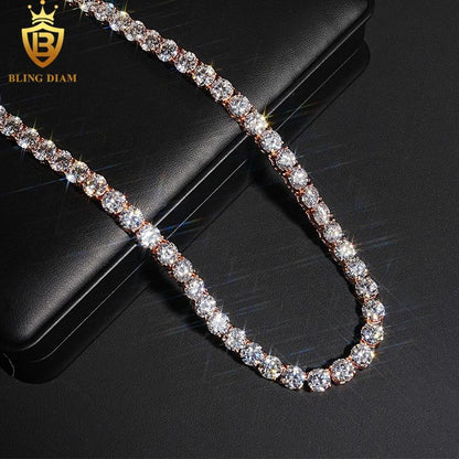 925 Sterling Silver Vvs1 Moissanite-Tennis-Chain