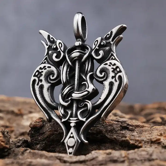 Raven Knotwork Pendant