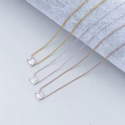 Emerald Moissanite Necklace