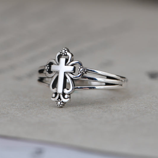 Cross Opening Ring
