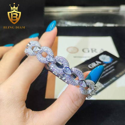 Luxury Infinity Moissanite Cuban Link Bracelet