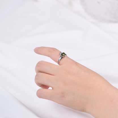 Heart Zircon Crown Ring