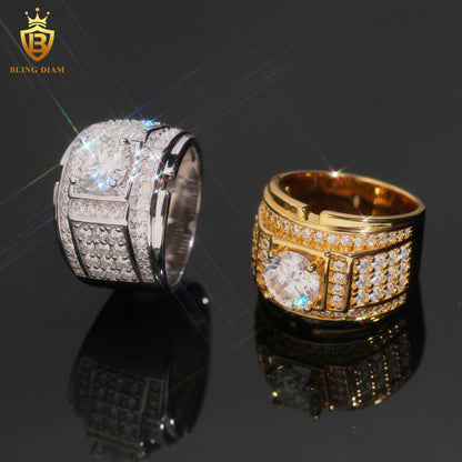 Rapper-style iced-out ring