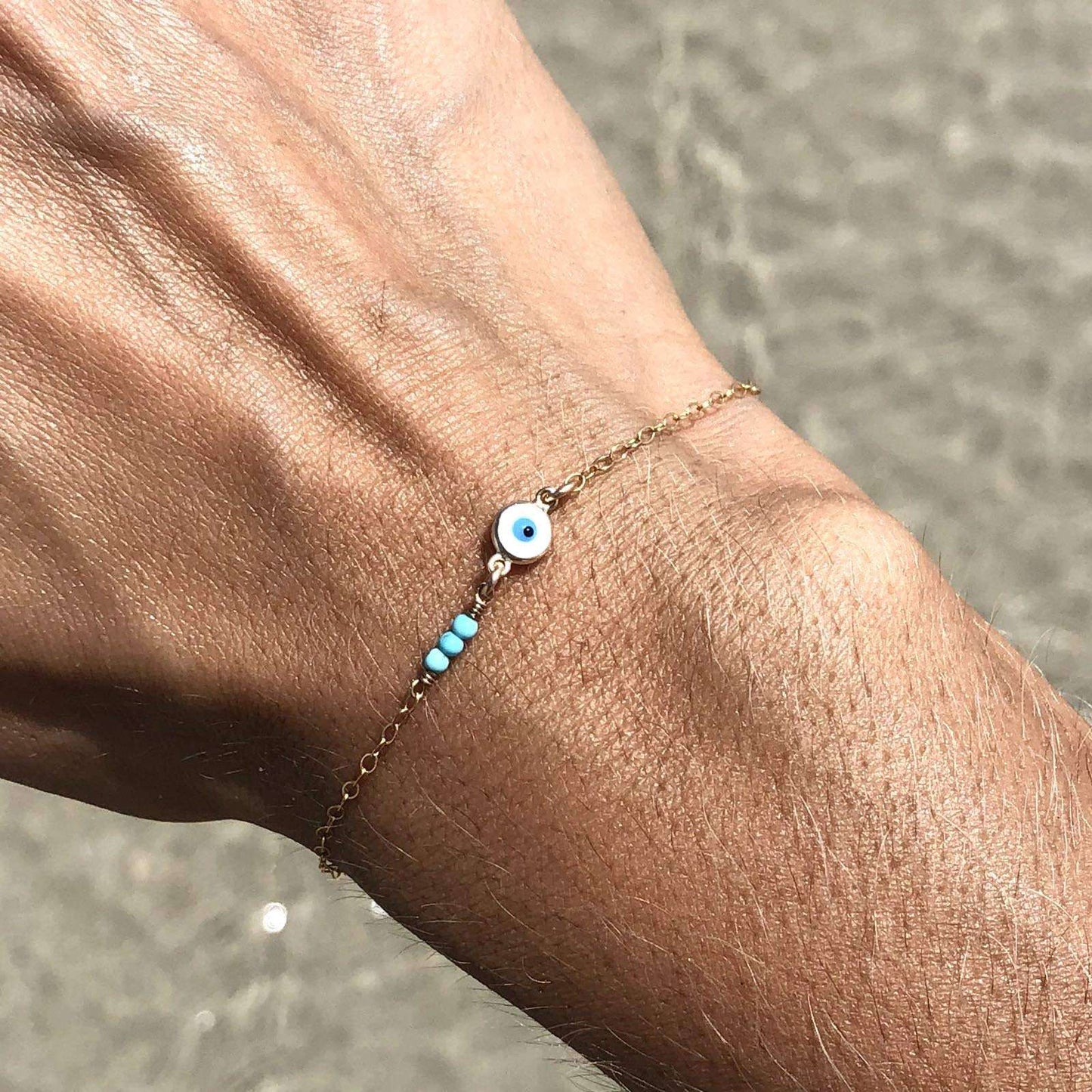 Beaded Baby Eye Charm Bracelet