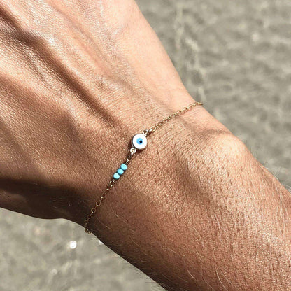 Beaded Baby Eye Charm Bracelet