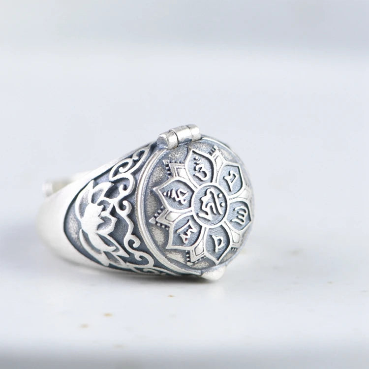 Mantra Silver Ring
