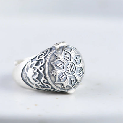 Mantra Silver Ring