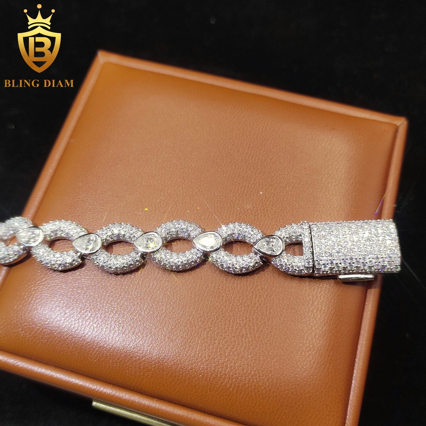 Iced Out Moissanite Bracelet