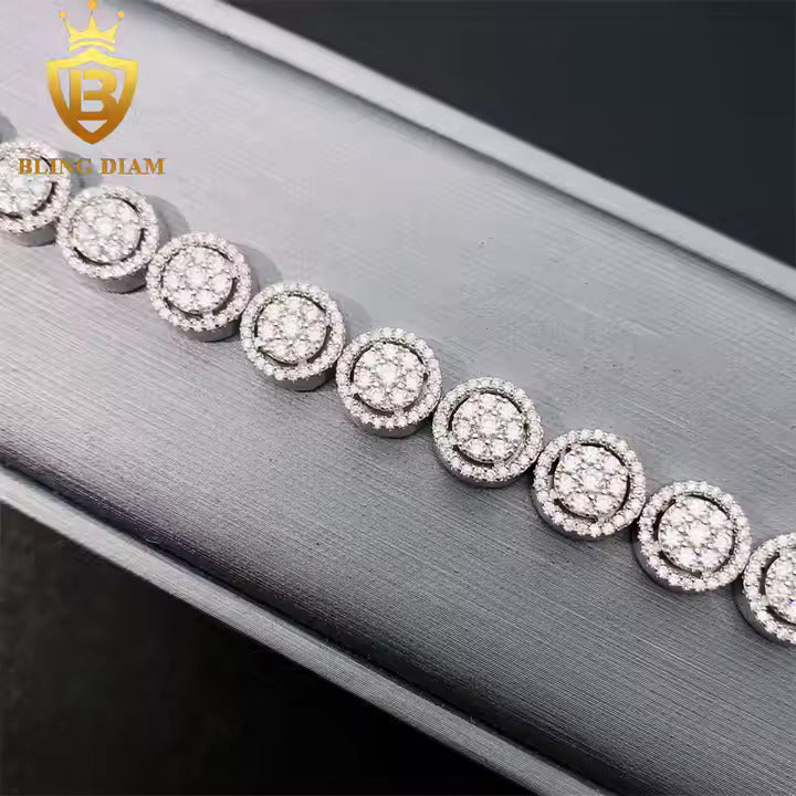 Round Tennis Bracelet - VVS Moissanite, 925 Sterling Silver