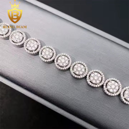 Round Tennis Bracelet - VVS Moissanite, 925 Sterling Silver
