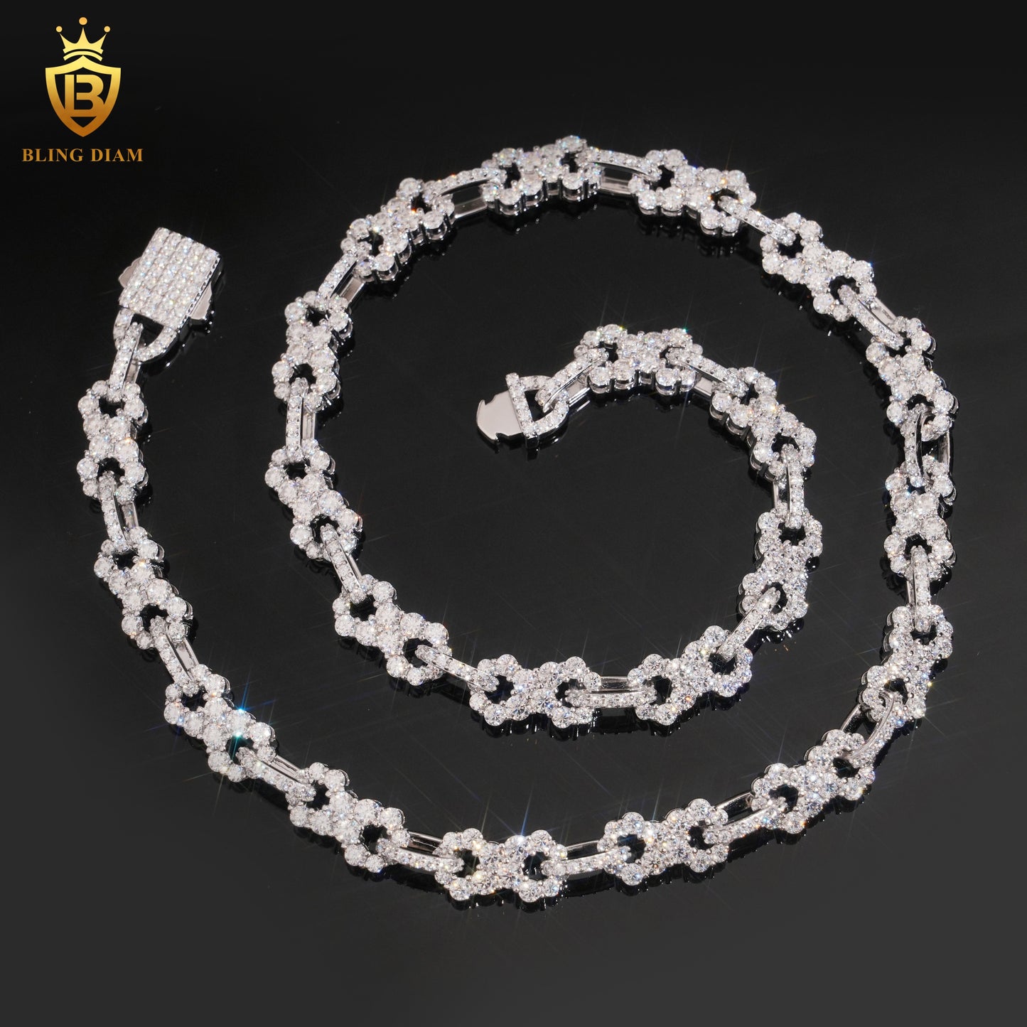 Moissanite Link Chain Bracelet