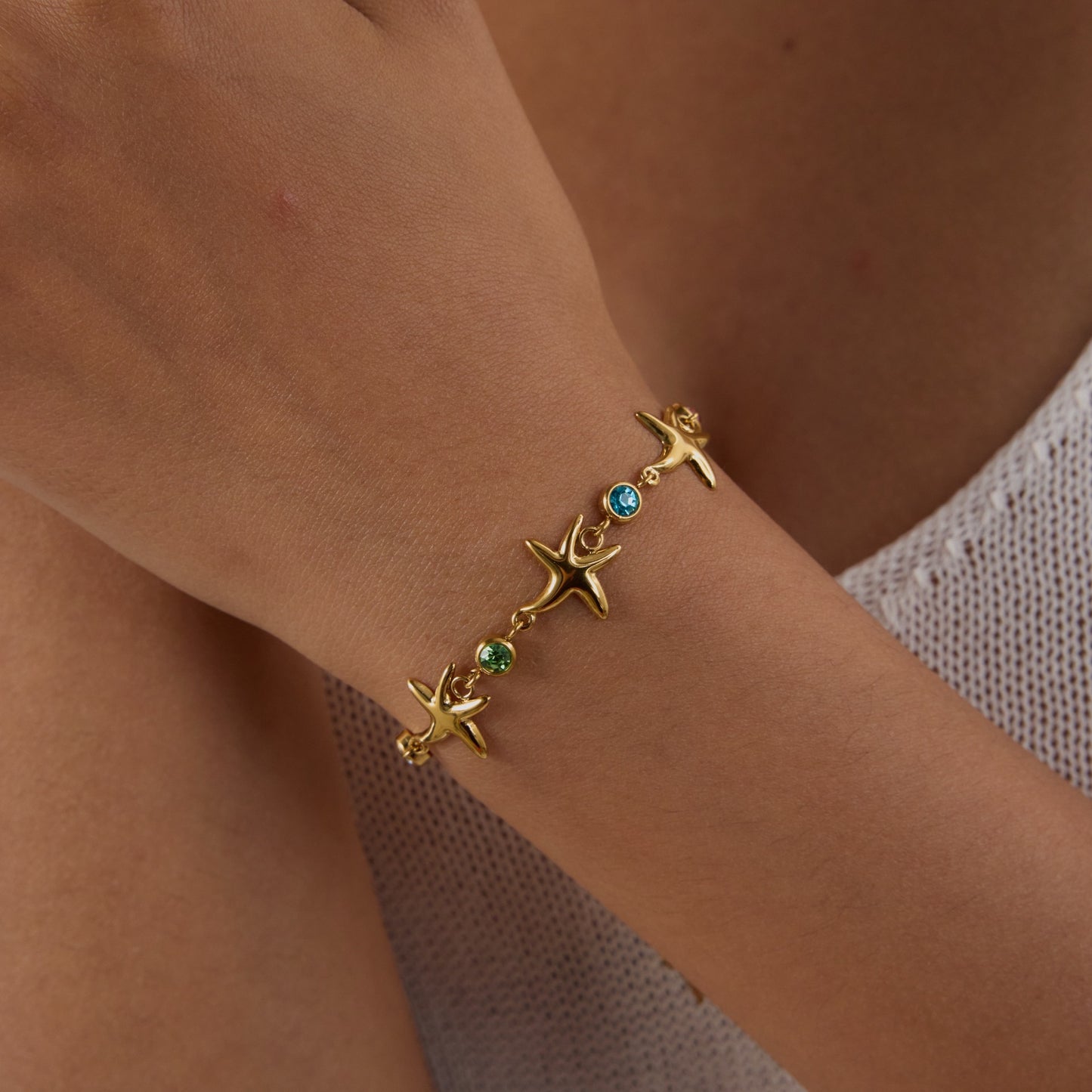 Starfish Zircon Bracelet