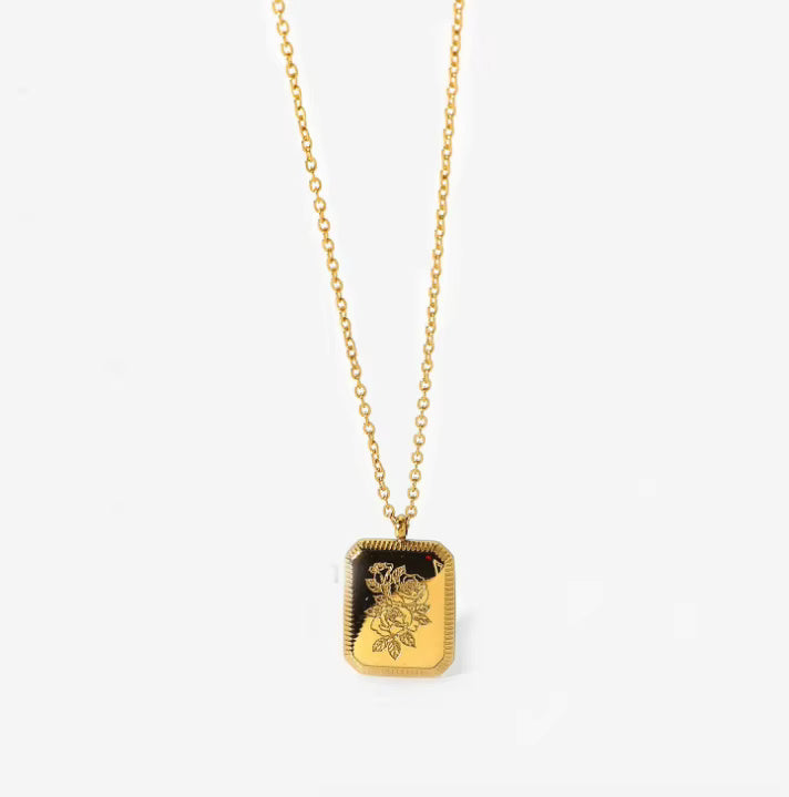 Gold Floral Pendant