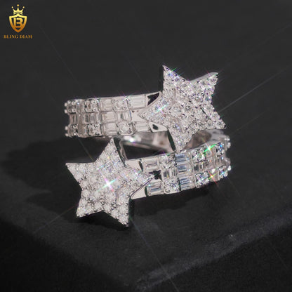 Star-design moissanite ring