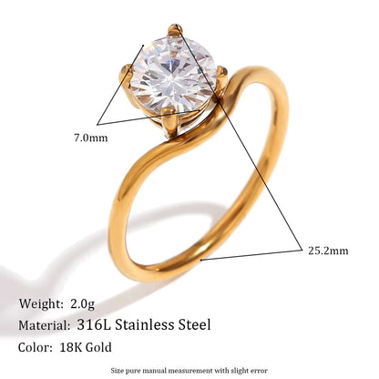 Shining Zircon Ring