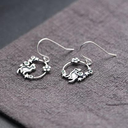 Kitten Star Earrings