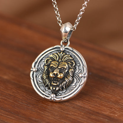 Lion Round Necklace