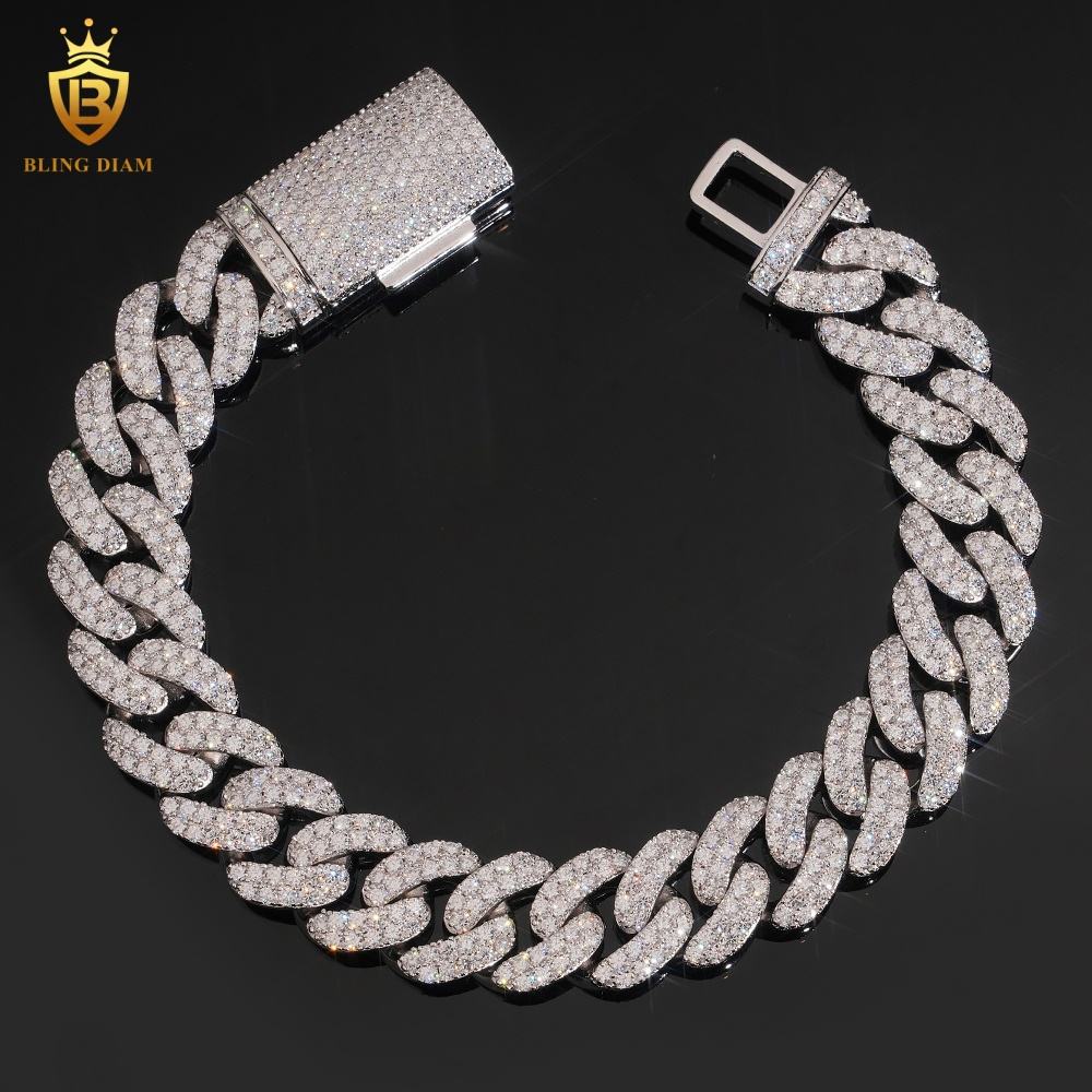 2 Row Iced Out Cuban Link Bracelet