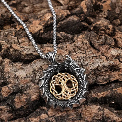 Yggdrasil Ouroboros Pendant