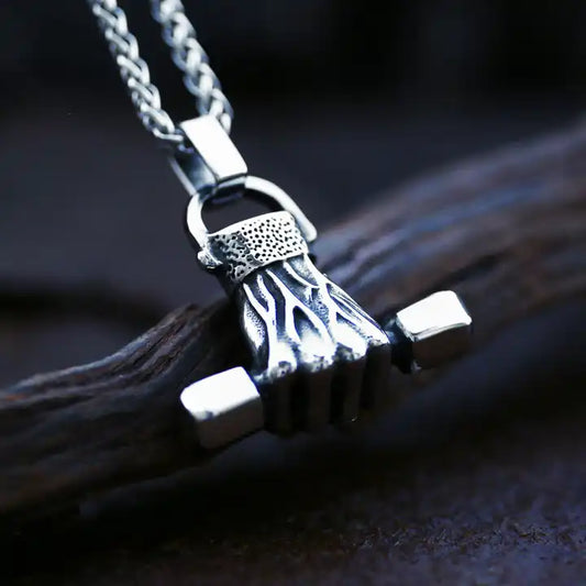 Steel Dumbbell Pendant
