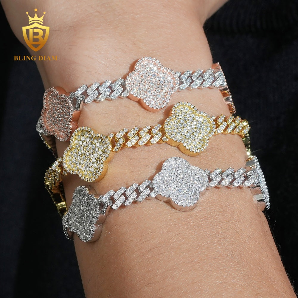 Iced Out Clover Bracelet