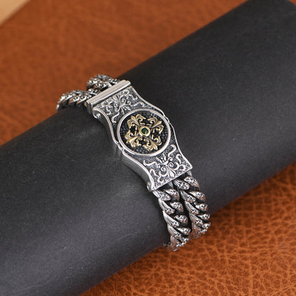Double Row Cross Pattern Bracelet