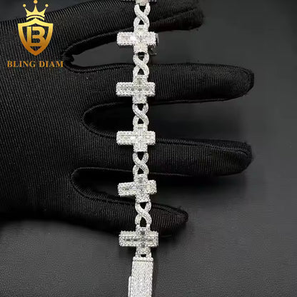 Moissanite Cross Bracelet