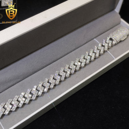 1 Row Iced Out Moissanite Bracelet