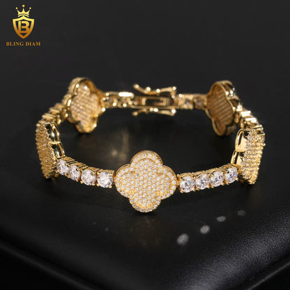 Clover Moissanite Tennis Bracelet